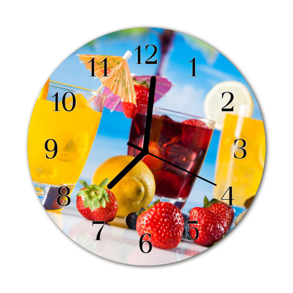 Orologio rotondo in vetro Cocktail