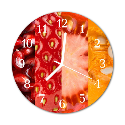 Orologio rotondo in vetro Frutta