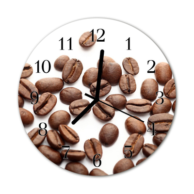 Orologio rotondo in vetro Chicchi di Caffè