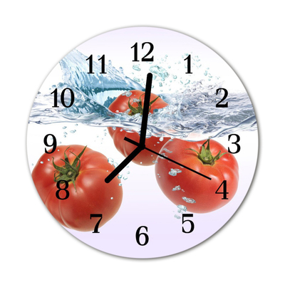 Orologio rotondo in vetro Pomodori