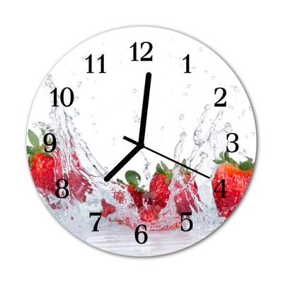 Orologio rotondo in vetro Fragola