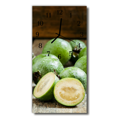 Orologio verticale in vetro Cucina verde melograno