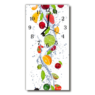 Orologio verticale Cucina frutta acqua colorata