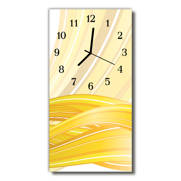 Orologio verticale in vetro Art graphics yellow abstraction