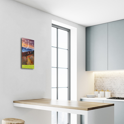 Orologio verticale in vetro Paesaggi vista montagna colorata