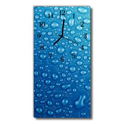 Orologio verticale La natura lascia cadere l'acqua blu