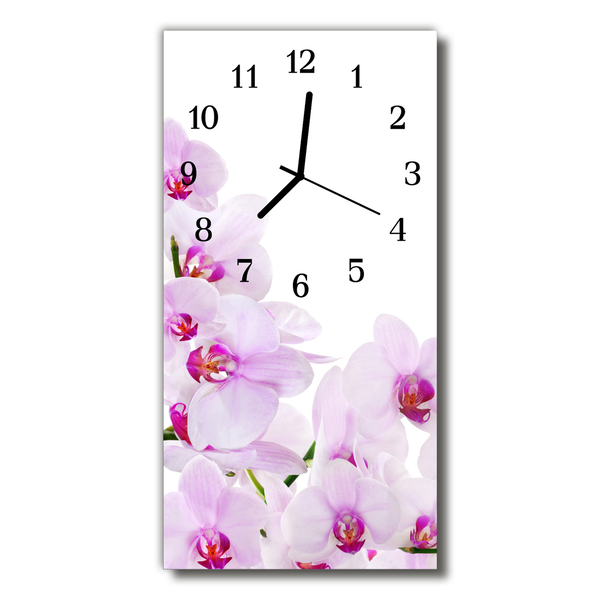 Orologio verticale Fiori di orchidee viola