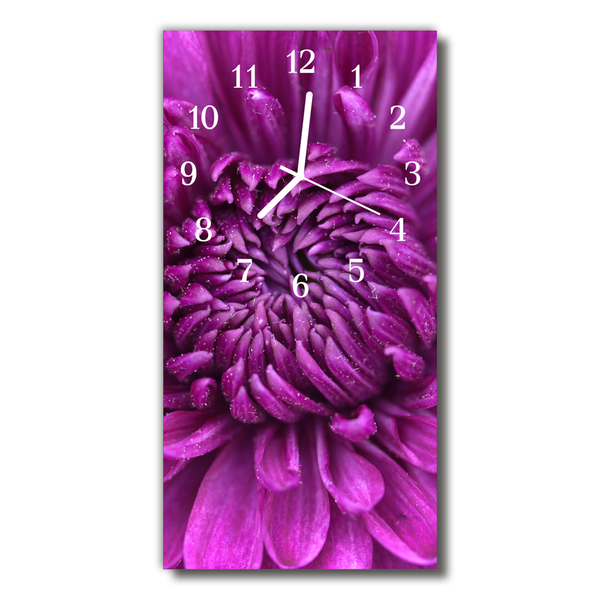 Orologio verticale Fiori di peonia viola