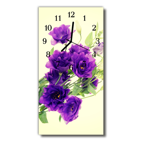 Orologio verticale Fiori viola