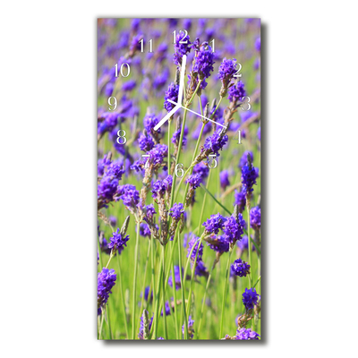 Orologio verticale Fiori di lavanda colorati