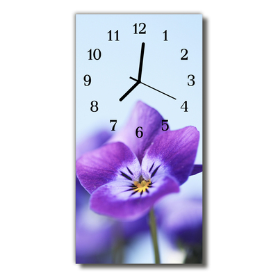 Orologio verticale Fiori fiore viola