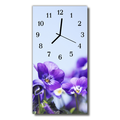 Orologio verticale Fiori fiori viola