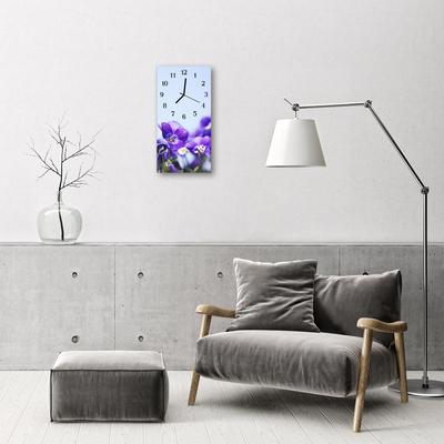 Orologio verticale Fiori fiori viola