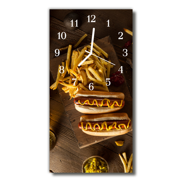 Orologio verticale Cucina colorata di fast food