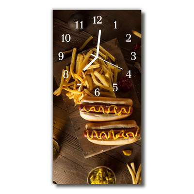 Orologio verticale Cucina colorata di fast food