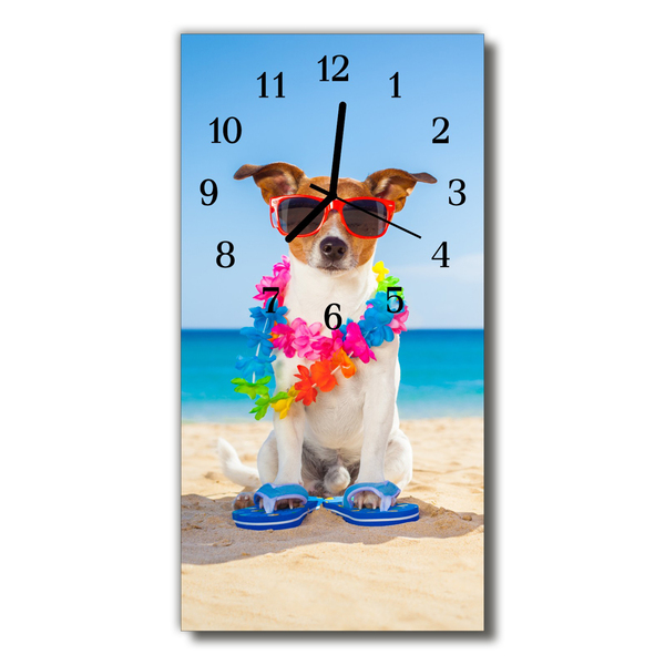 Orologio verticale Animali cane spiaggia colore