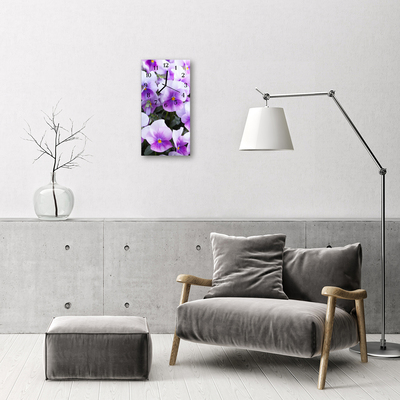 Orologio verticale Fiori fiori viola