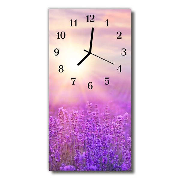 Orologio verticale Fiori di lavanda viola