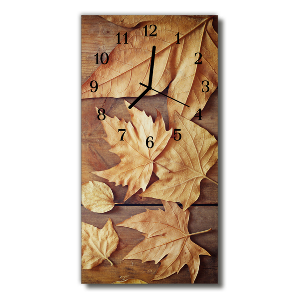 Orologio verticale Natura marrone foglie