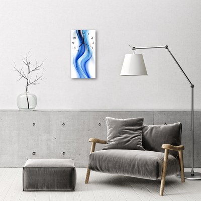 Orologio verticale Art fala blue line