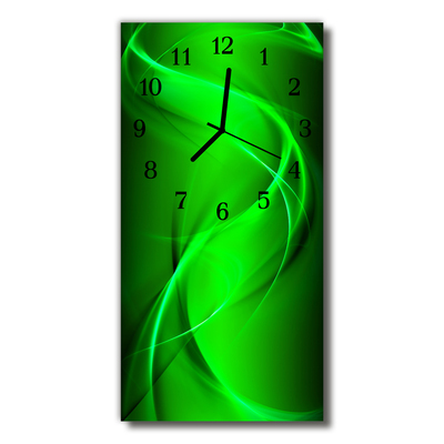 Orologio verticale Art green pattern