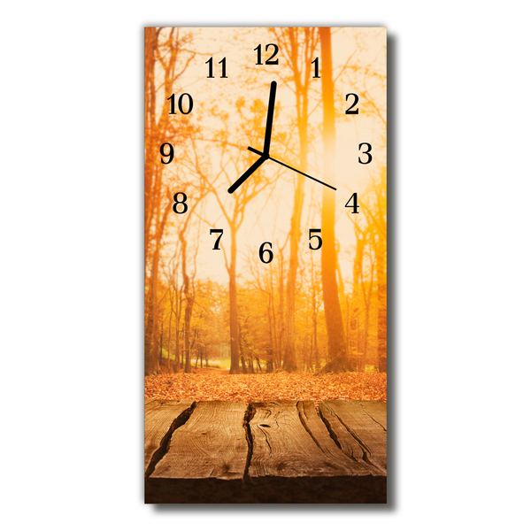 Orologio verticale Foresta marrone legno