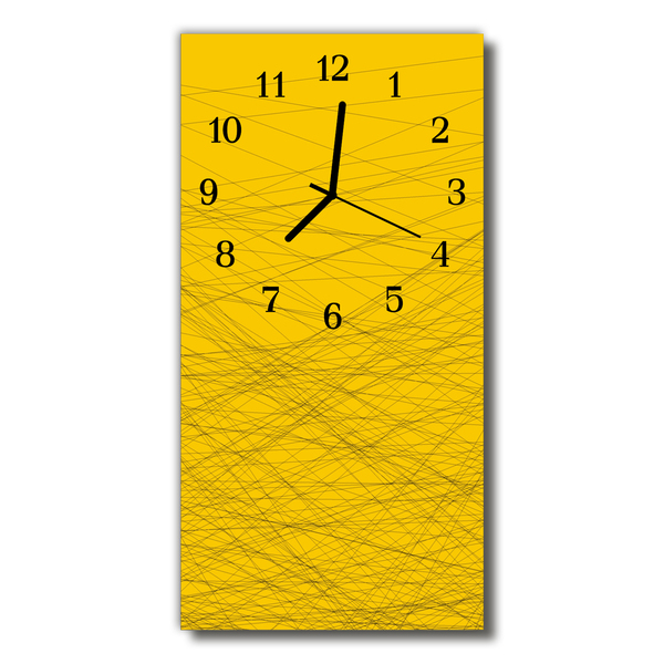 Orologio verticale Linee gialle d'arte