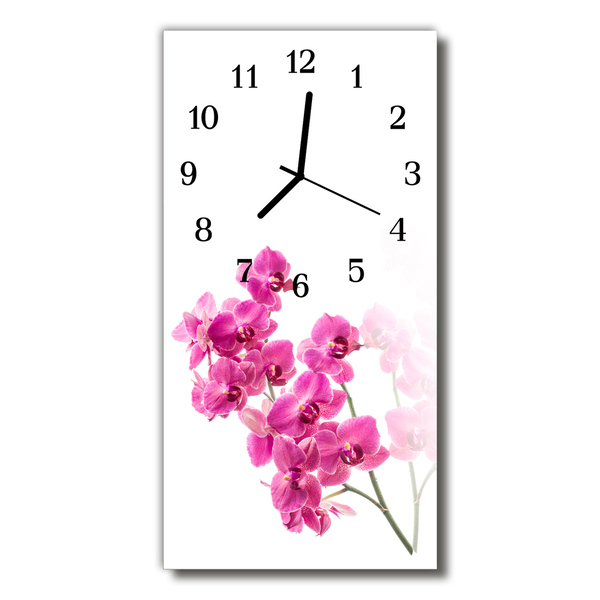 Orologio verticale Fiori di orchidee colorate
