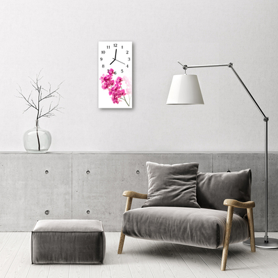 Orologio verticale Fiori di orchidee colorate
