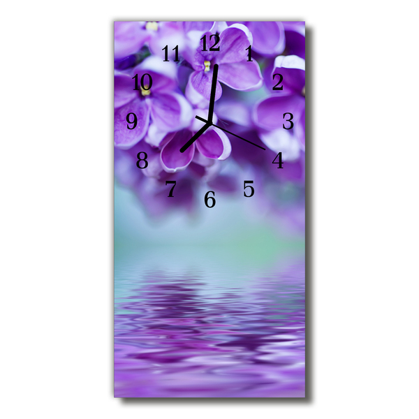 Orologio verticale Fiori viola lilla