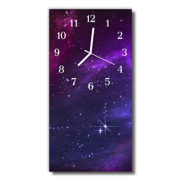 Orologio verticale Space galaxy purple