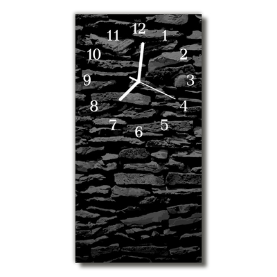 Orologio verticale Muro di pietra mattone nero