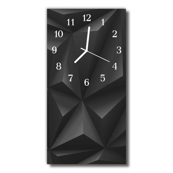 Orologio verticale Arte grafica 3d nero