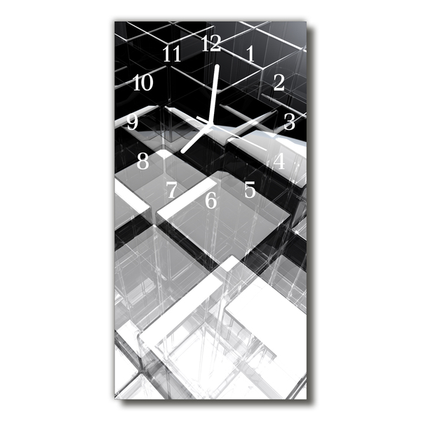 Orologio verticale in vetro Cubi di vetro colorati
