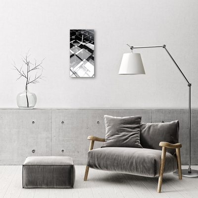 Orologio verticale in vetro Cubi di vetro colorati