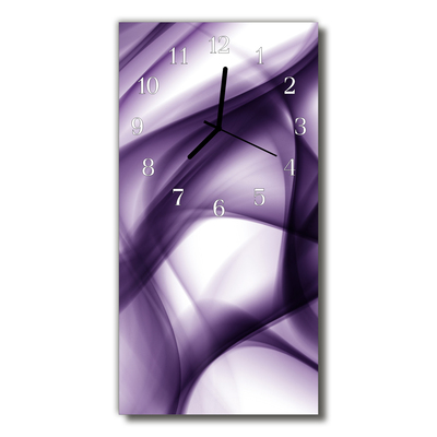 Orologio verticale in vetro Art astrazione viola