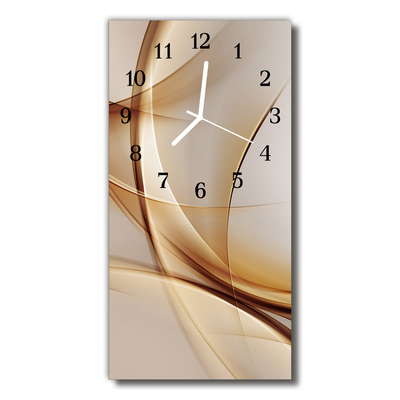 Orologio verticale in vetro Art beige astrazione