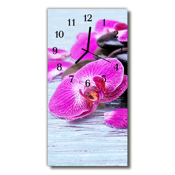 Orologio verticale Fiori di orchidea colorati