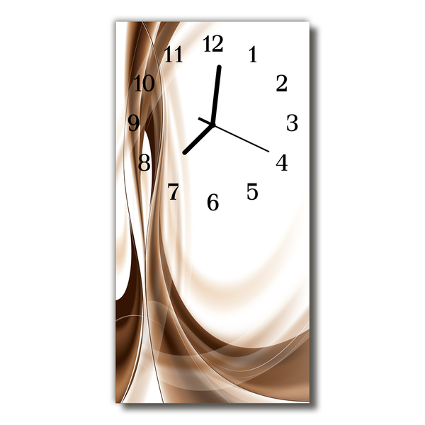 Orologio verticale Art graphic line beige