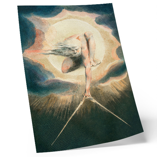 Foto su tela Illustrazione di un vecchio che posiziona una bussola a terra (1794)