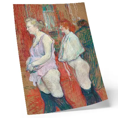 Stampa su tela Rue des Moulins di Henri de Toulouse-Lautrec dipinto del 1894 ad alta risoluzione