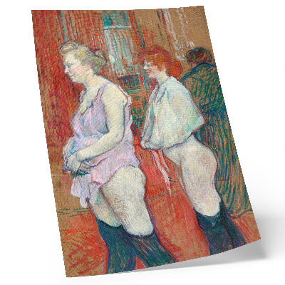 Stampa su tela Rue des Moulins (1894) dipinto ad alta risoluzione di Henri de Toulouse-Lautrec
