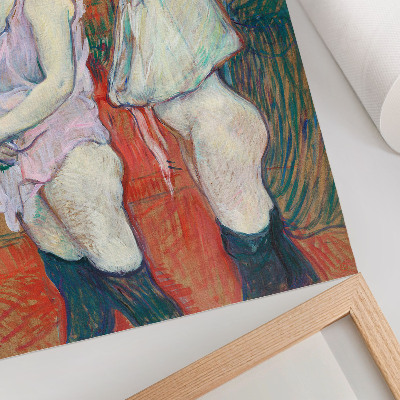 Stampa su tela Rue des Moulins (1894) dipinto ad alta risoluzione di Henri de Toulouse-Lautrec