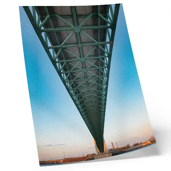 Stampa su tela struttura del ponte a traliccio con simmetria moderna