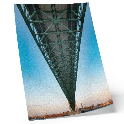 Stampa su tela struttura del ponte a traliccio con simmetria moderna