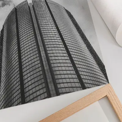 Foto su tela grattacielo moderno con simmetria ed eleganza