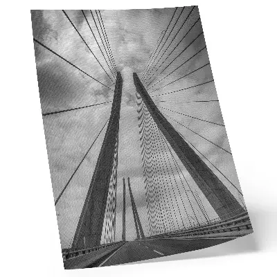 Foto su tela ponte di corda con stile moderno elegante e simmetrico