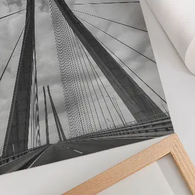 Foto su tela ponte di corda con stile moderno elegante e simmetrico