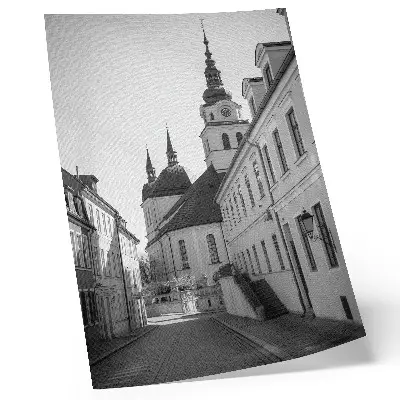 Poster con edifici storici, eleganza e dettagli architettonici