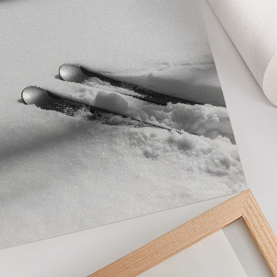 Stampa su tela Minimalismo bianco grigio sci ombre pace